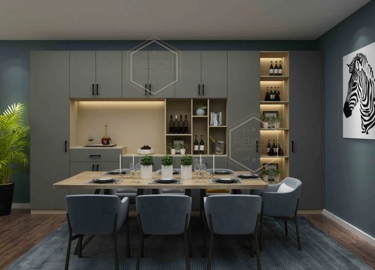 Grey Melamine Kitchen Cabinet